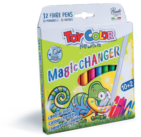 BOX WITH HANGER 10+2 SUPWEWASHABLE FIBRE PENS MAGIC HANGER