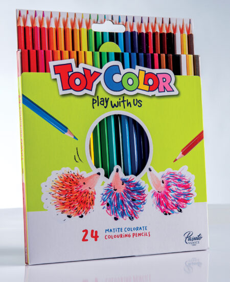 BOX WITH HANGER 24 WOODEN HEXAGONAL PENCILS
