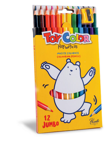 BOX WITH HANGER 12 WOODEN JUMBO PENCILS