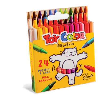 BOX WITH HANGER 24 WAX CRAYONS
