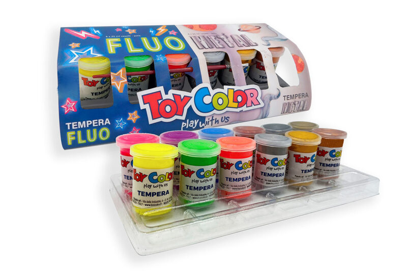 FLUO METAL TEMPERA 6+6 POTS 25ML