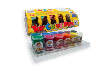 TOY COLOR BUS 12 POTS 12ML SUPERWASHABLE