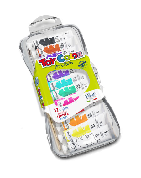 BOX 12 TEMPERA TUBES 7.5ML