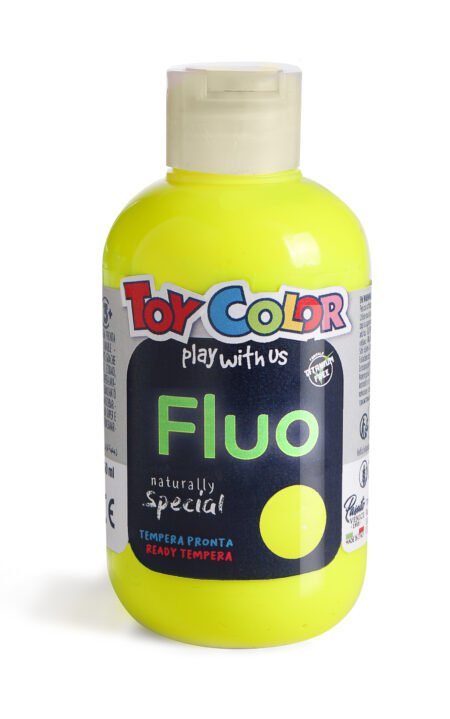 BOTTLE 250ML SUPERWASHABLE TEMPERA FLUO
