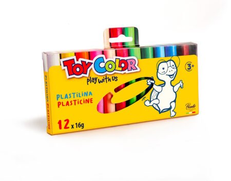 BOX 12 STICKS 16GR PASTICINE , ASS COLORS