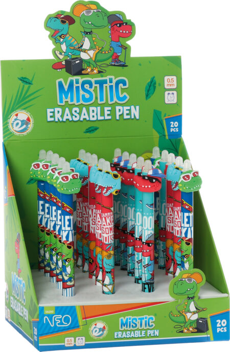 MISTIC , ERASABLE PEN BLUE 0.5MM DINO