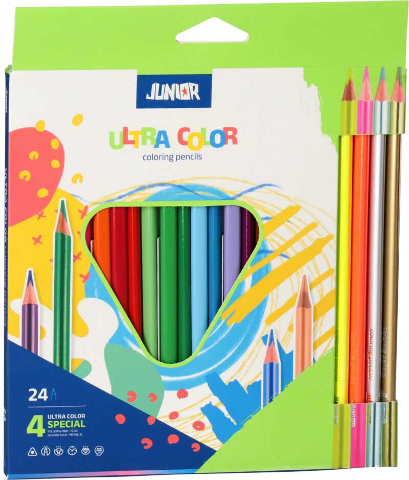 ULTRA COLOR PENCILS TRIANLGE 20+4PCS