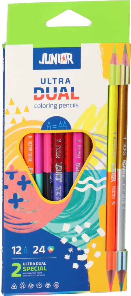 ULTRA DUAL COLOR PENCILS TRIANGLE 12 PCS