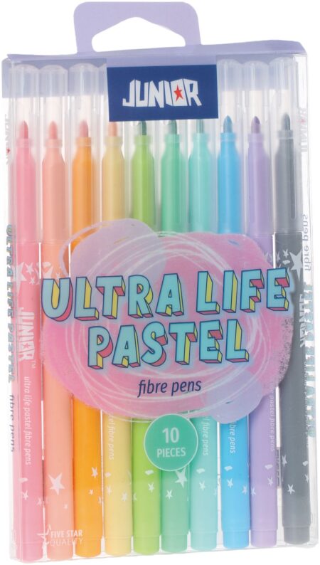 ULTRA LIFE, FIBRE PENS, PASTEL 10 PCS