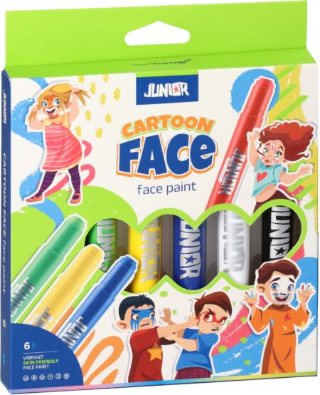 CARTOON FACE , FACE PAINT 6 PCS