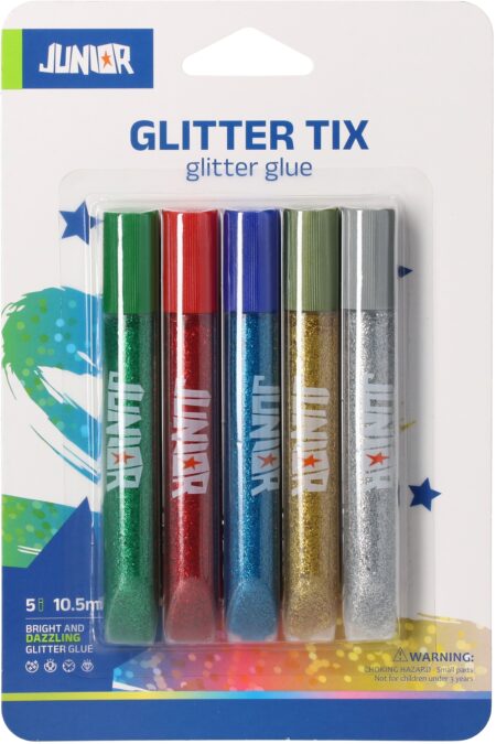 GLITTER TIX, GLITTER GLUE 5 PCS