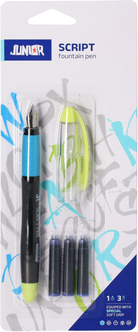SCRIPT PEN WITH 3 CARTRIDGES