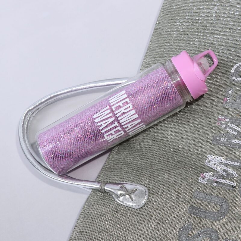 WAI WATER BOTTLE PLASTIC FLITTER 550ML MIX - Image 3