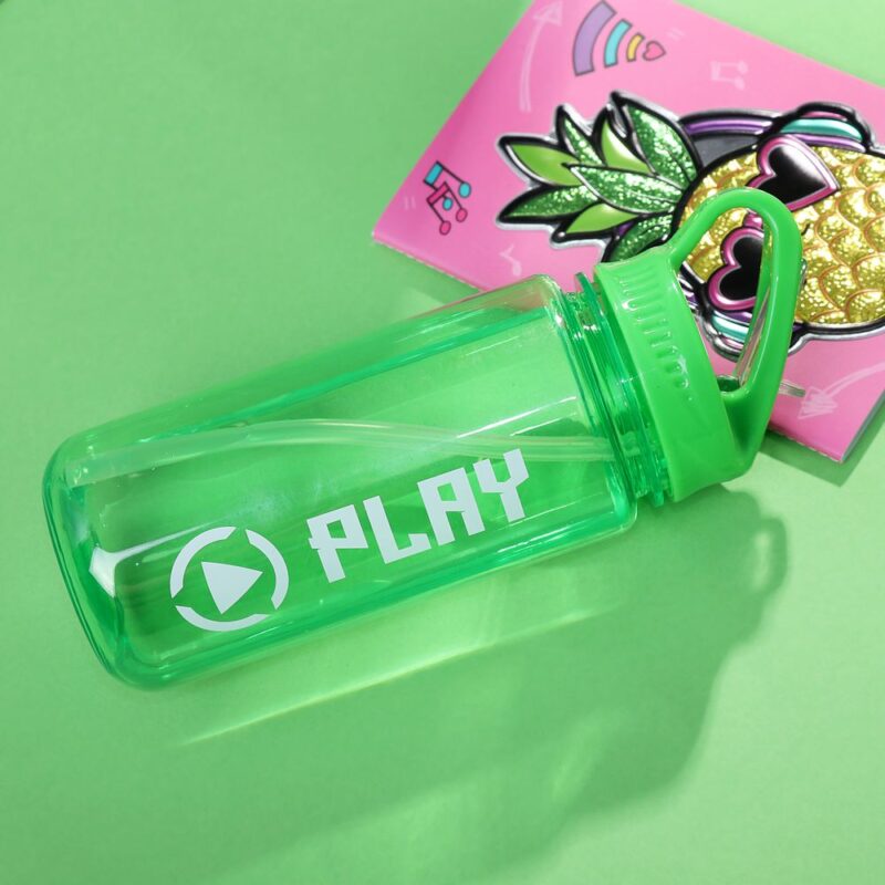 H2O WATER BOTTLE PLASTIC TRANSPARENT 500ML - Image 3