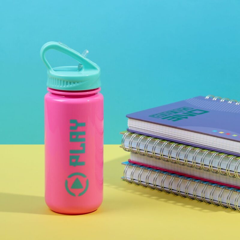 H2O WATER BOTTLE PLASTIC FLUO 500ML - Image 2