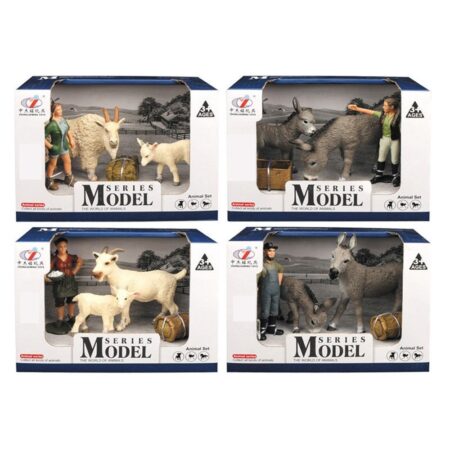 FARM ANIMALS TOY FIGURE SET DARMER AND ANIMALS MIX