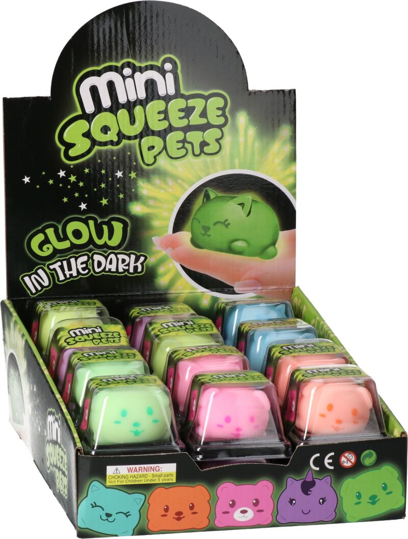 SQUEEZY PETS RUBBER TOY CAT MIX