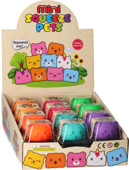 SQUEEZY PETS RUBBER TOY NEON PETS