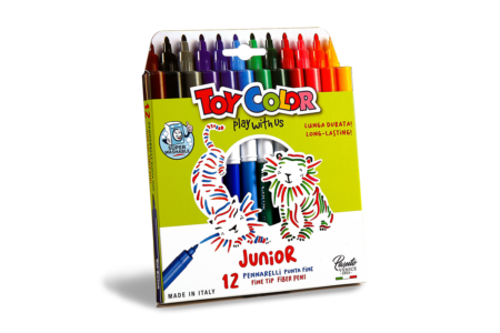 BOX WITH HANGER 12 SUPERWASHABLE JUNIOR FIBER PENS
