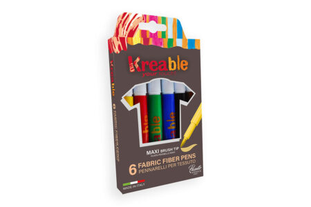 BOX WITH HANGER 6 JUMBO FABRIC FIBRE PENS