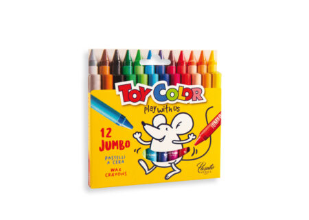 BOX WITH HANGER 12 JUMBO WAX CRAYONS