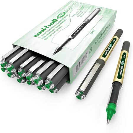 Uni-ball UB-157 Eye Fine Rollerball Pens,green Uni Super Ink, 7mm Nib, Box of 12