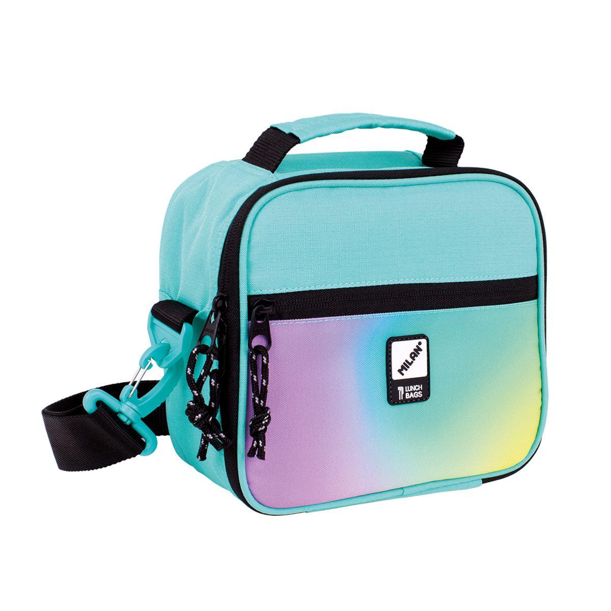 Isothermal food bag (3.5 L) with 3 lunch boxes Sunset series, turquoise