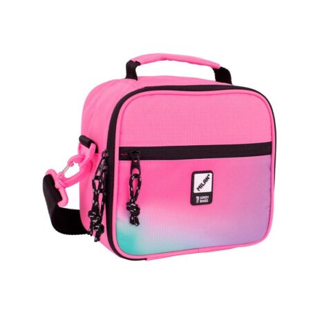 Isothermal food bag (3.5 L) with 3 lunch boxes Sunset series, pink