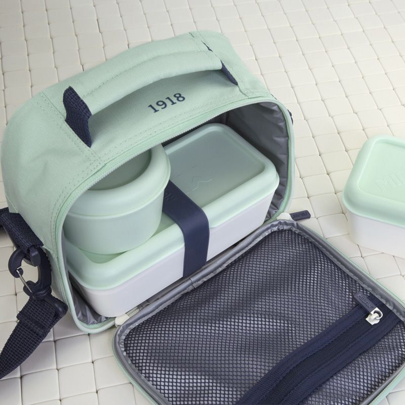 Isothermal food bag (3.5 L) with 3 lunch boxes 1918 series, green - Image 5