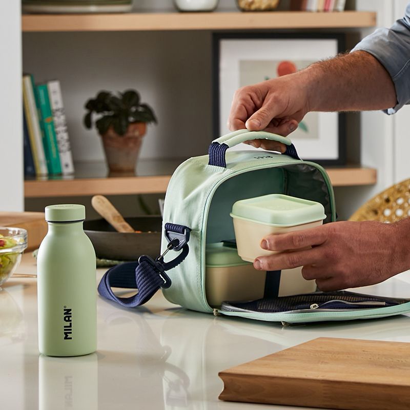 Isothermal food bag (3.5 L) with 3 lunch boxes 1918 series, green - Image 7