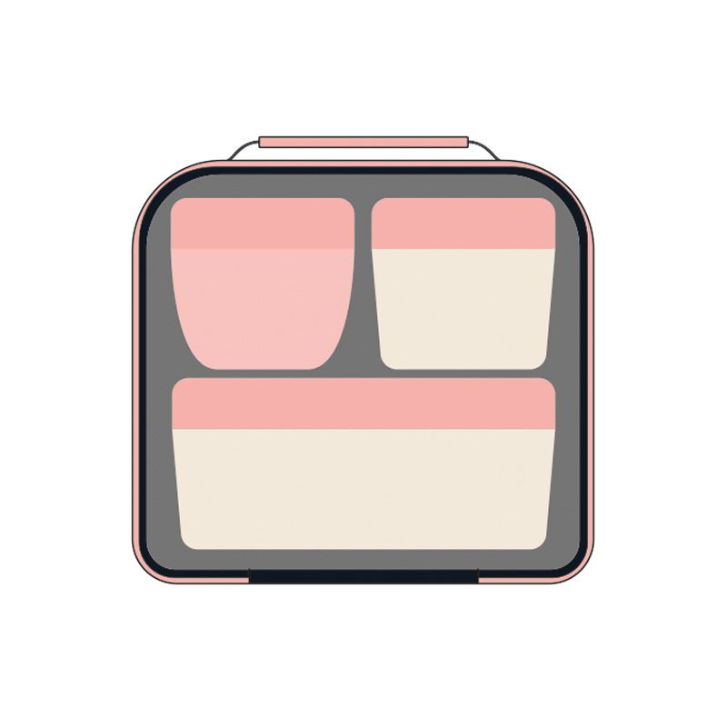 Isothermal food bag (3.5 L) with 3 lunch boxes 1918 series, pink - Image 2