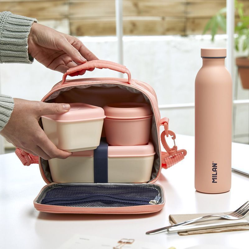 Isothermal food bag (3.5 L) with 3 lunch boxes 1918 series, pink - Image 5