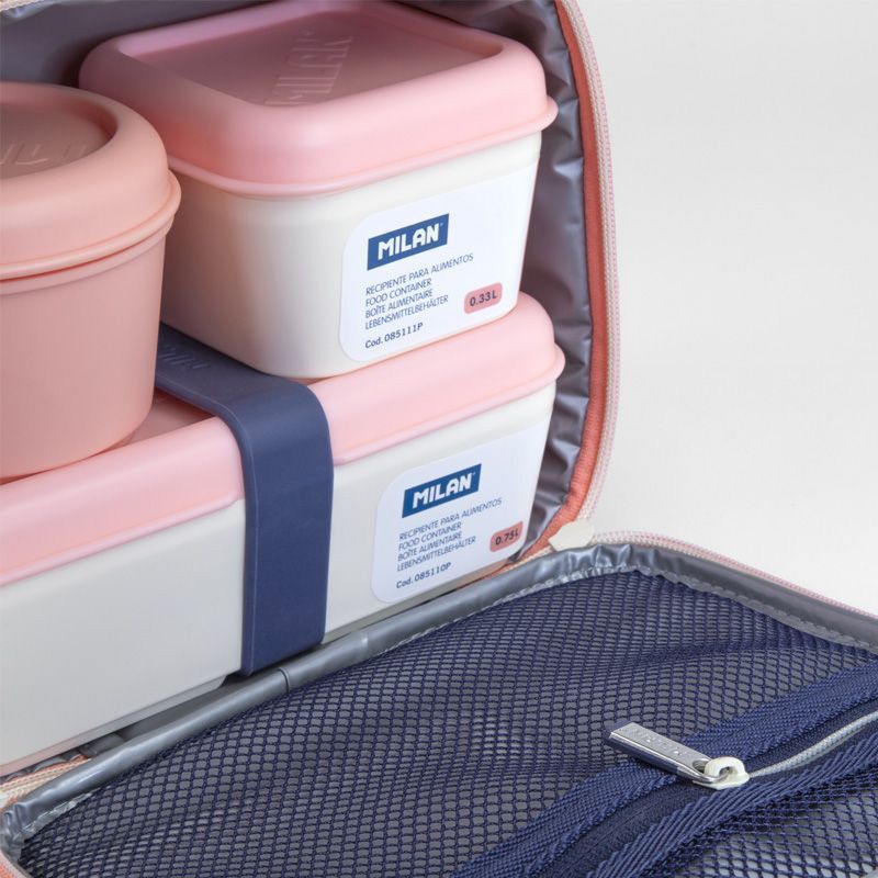 Isothermal food bag (3.5 L) with 3 lunch boxes 1918 series, pink - Image 6