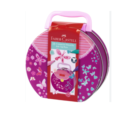 Faber-Castell Connector Pen Set 33 Hand Bag Purse Tin