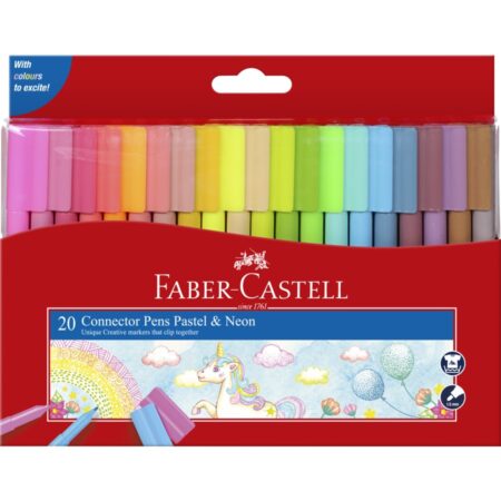 Faber-Castell Connector Pen Neon Pastel of 20