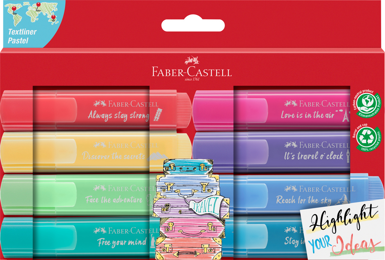Faber-Castell Highlighter TL 46 Pastel wallet 8