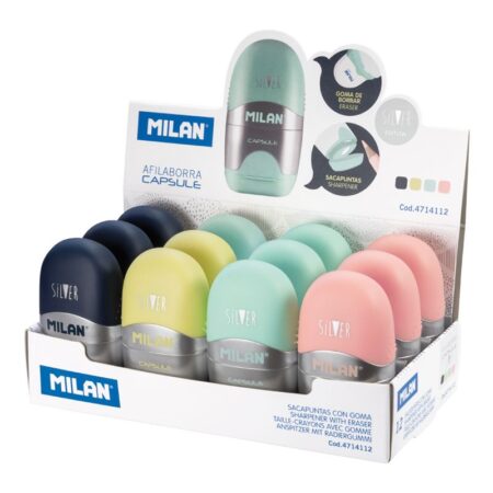 MILAN CAPSULE SILVER SHARPENET AND ERASER