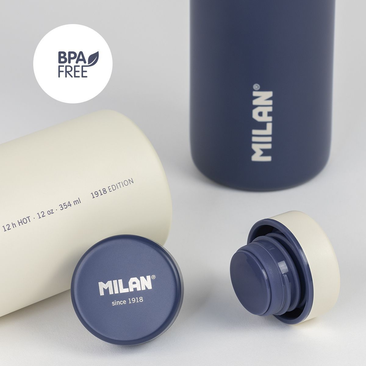 Stainless steel isothermal bottle 0.5 ,navy blue - Image 3