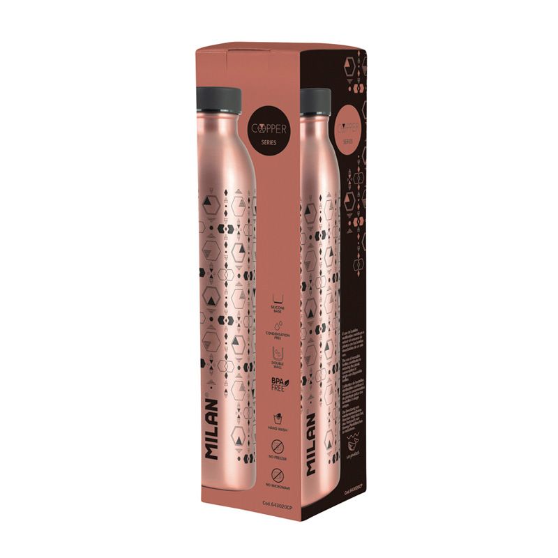 Stainless steel isothermal bottle 0.59 L Copper series, black - Image 2