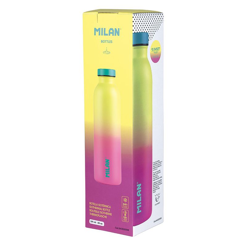 Stainless steel isothermal bottle 0.59 L Sunset series, pink - Image 2