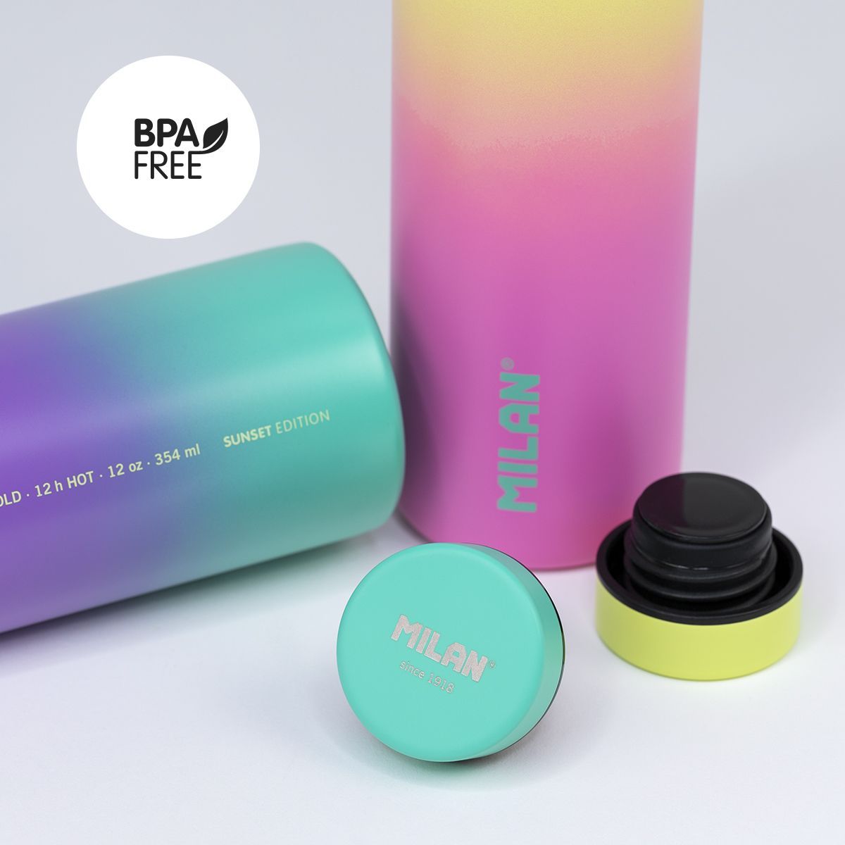 Stainless steel isothermal bottle 0.59 L Sunset series, pink - Image 4