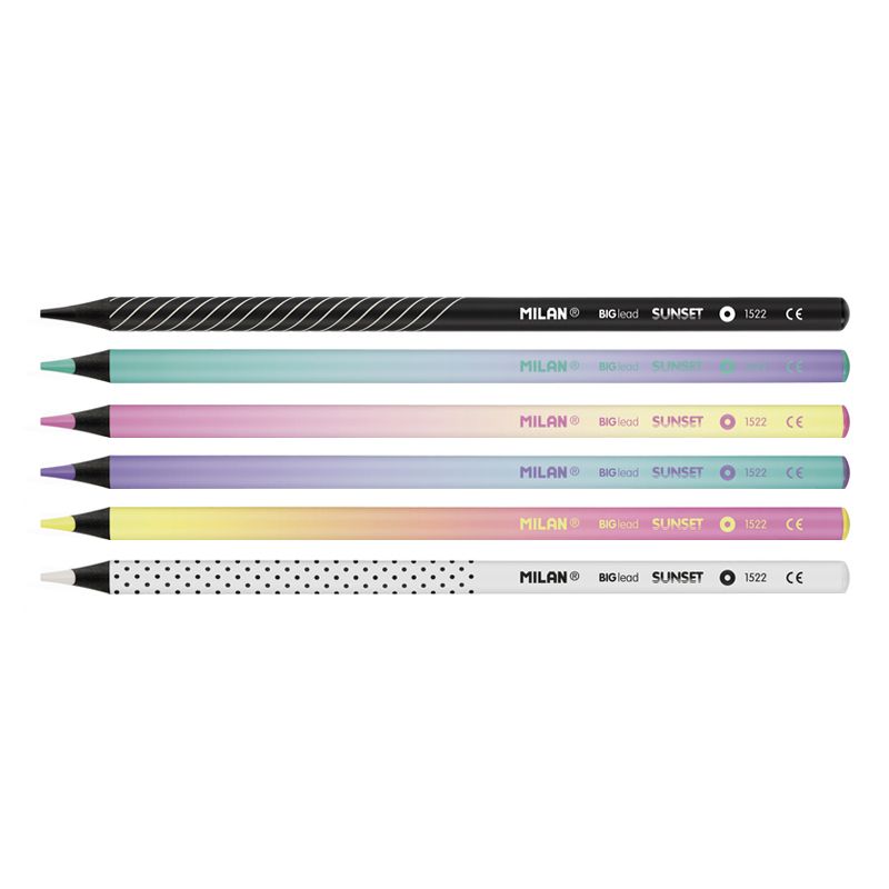 MILAN BOX OF 6 COLORS PENCILS SUNSET - Image 2
