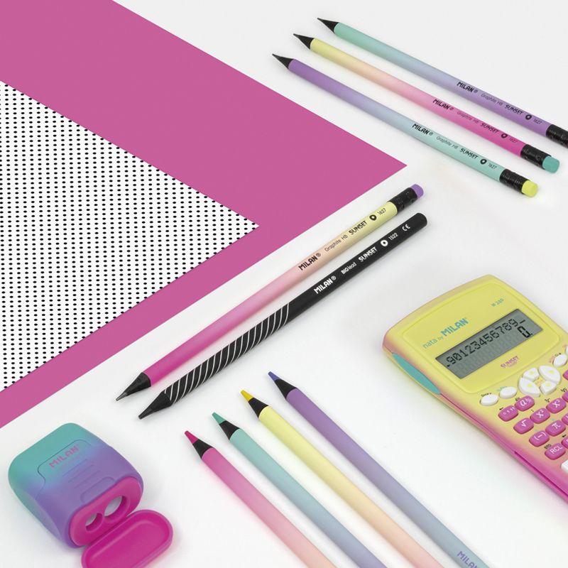 MILAN BOX OF 6 COLORS PENCILS SUNSET - Image 4