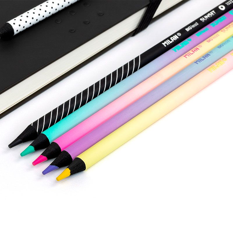 MILAN BOX OF 6 COLORS PENCILS SUNSET - Image 6
