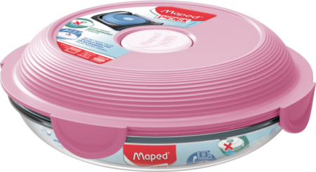 Maped CONCEPT ADULT GLASS LUNCH PLATE PINK