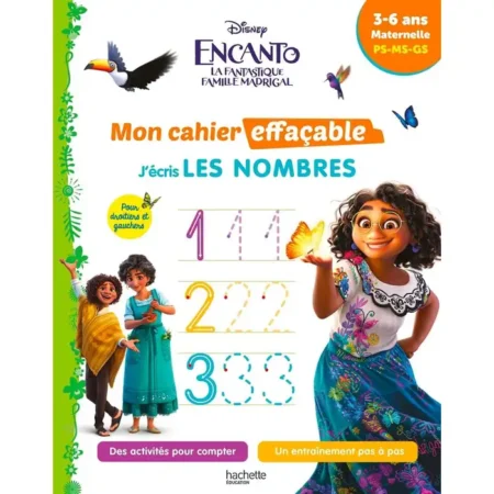 Mon cahier effaçable - j'écris les nombres (Disney)