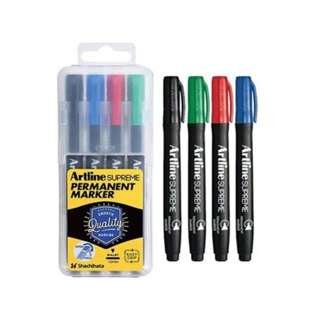 ARTLINE PLASTIC SET CASE PERMANENT MARKER 1.0MM 4 PCS