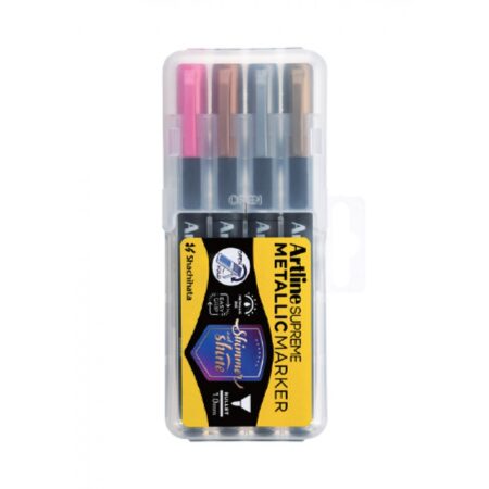 ARTLINE PLASTIC SET CASE METALLIC PERMANENT MARKER 4 PCS