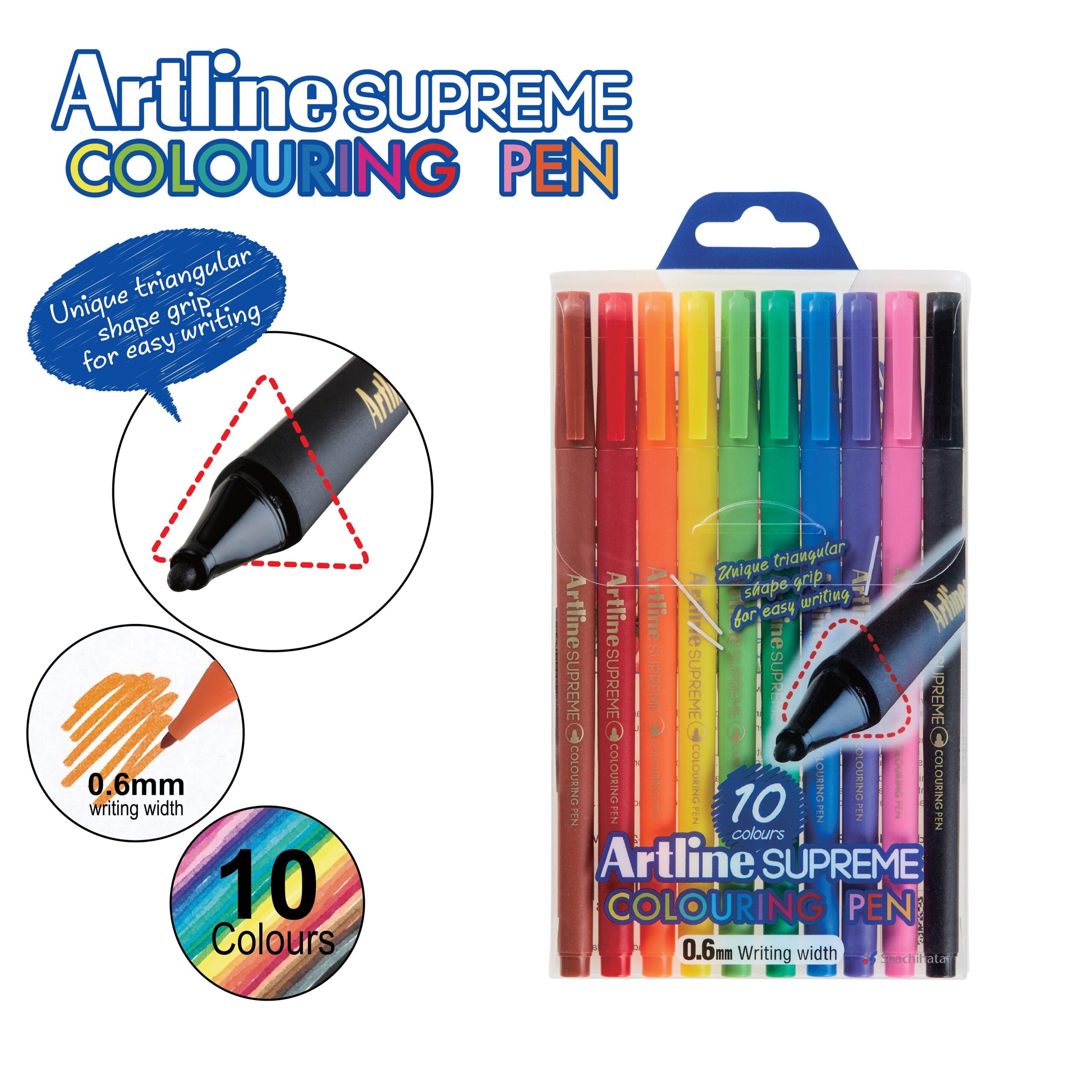 ARTLINE COLORING PEN 10 PCS WALLET