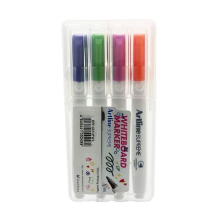 ARTLINE WHITEBOARD PLASTIC CASE 4 PCS ASSORTED COLOR 1.5MM FINE TIP